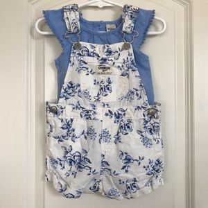 OshKosh Overall Shorts & Matching Onesie